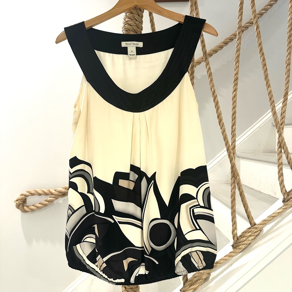 Trendy Black and Cream Women's Top